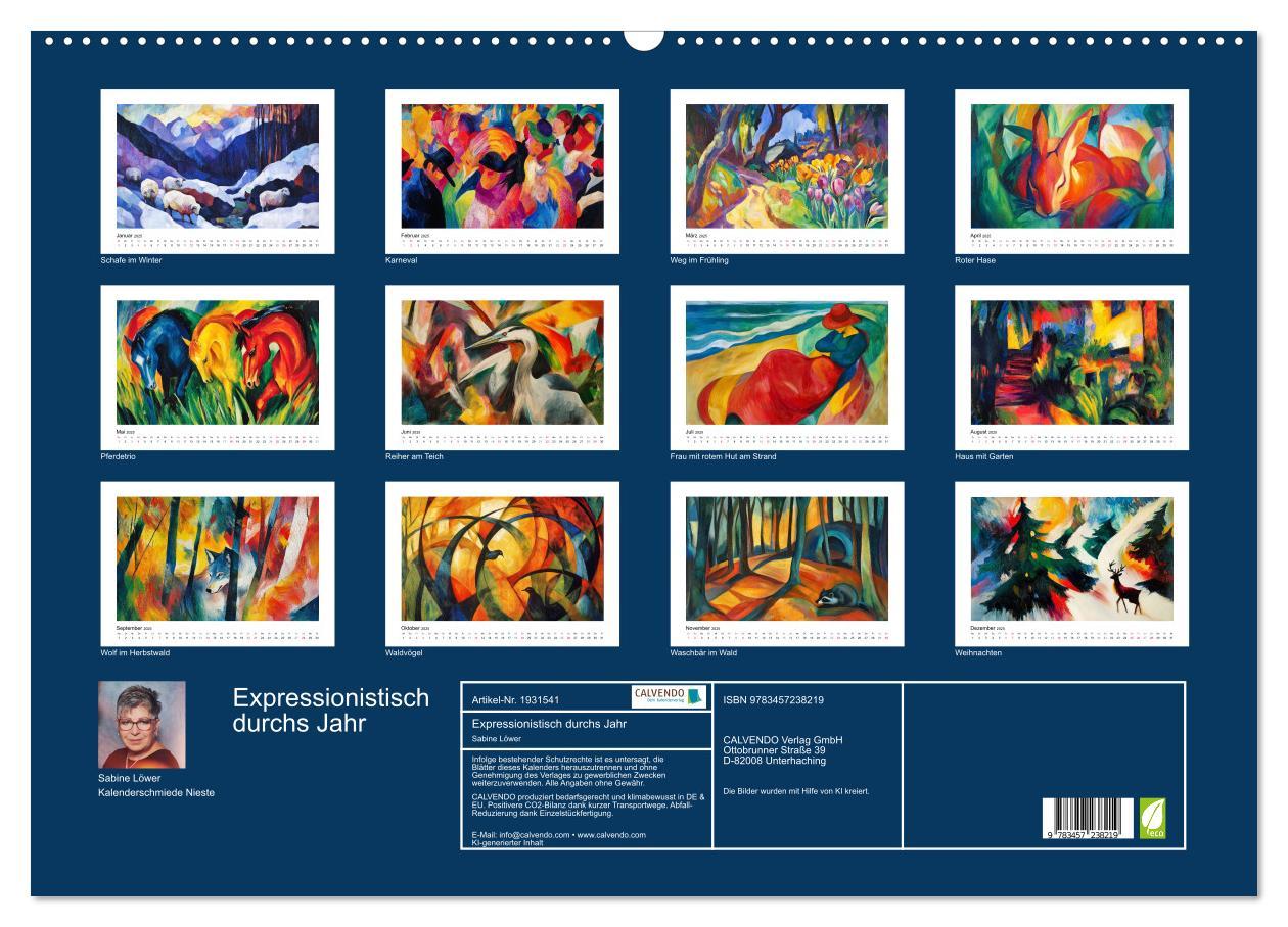 Bild: 9783457238219 | Expressionistisch durchs Jahr (Wandkalender 2025 DIN A2 quer),...