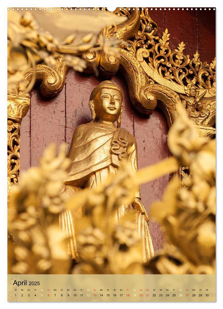 Bild: 9783457009925 | BUDDHA in GOLD (Wandkalender 2025 DIN A2 hoch), CALVENDO...