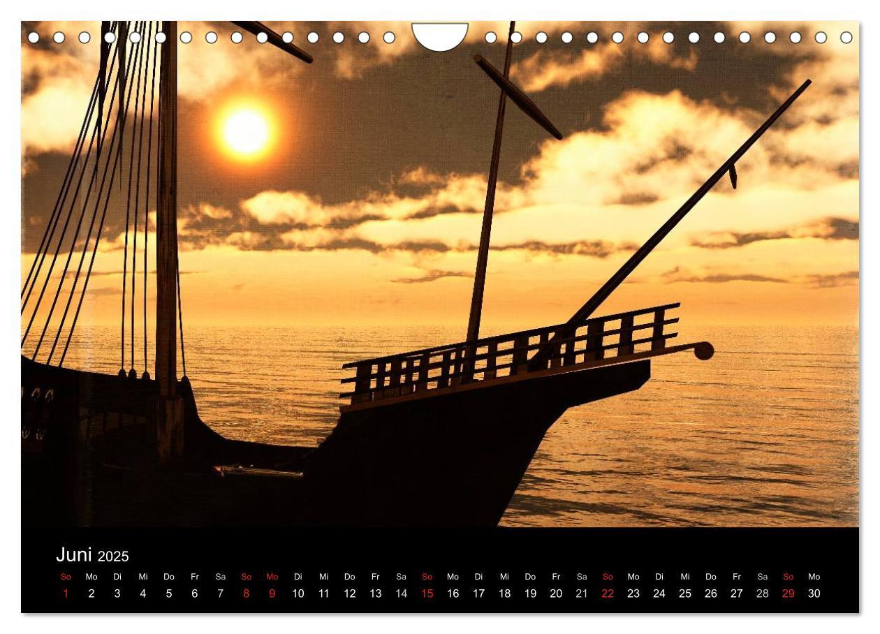 Bild: 9783435838622 | Mystic Ships (Wandkalender 2025 DIN A4 quer), CALVENDO Monatskalender