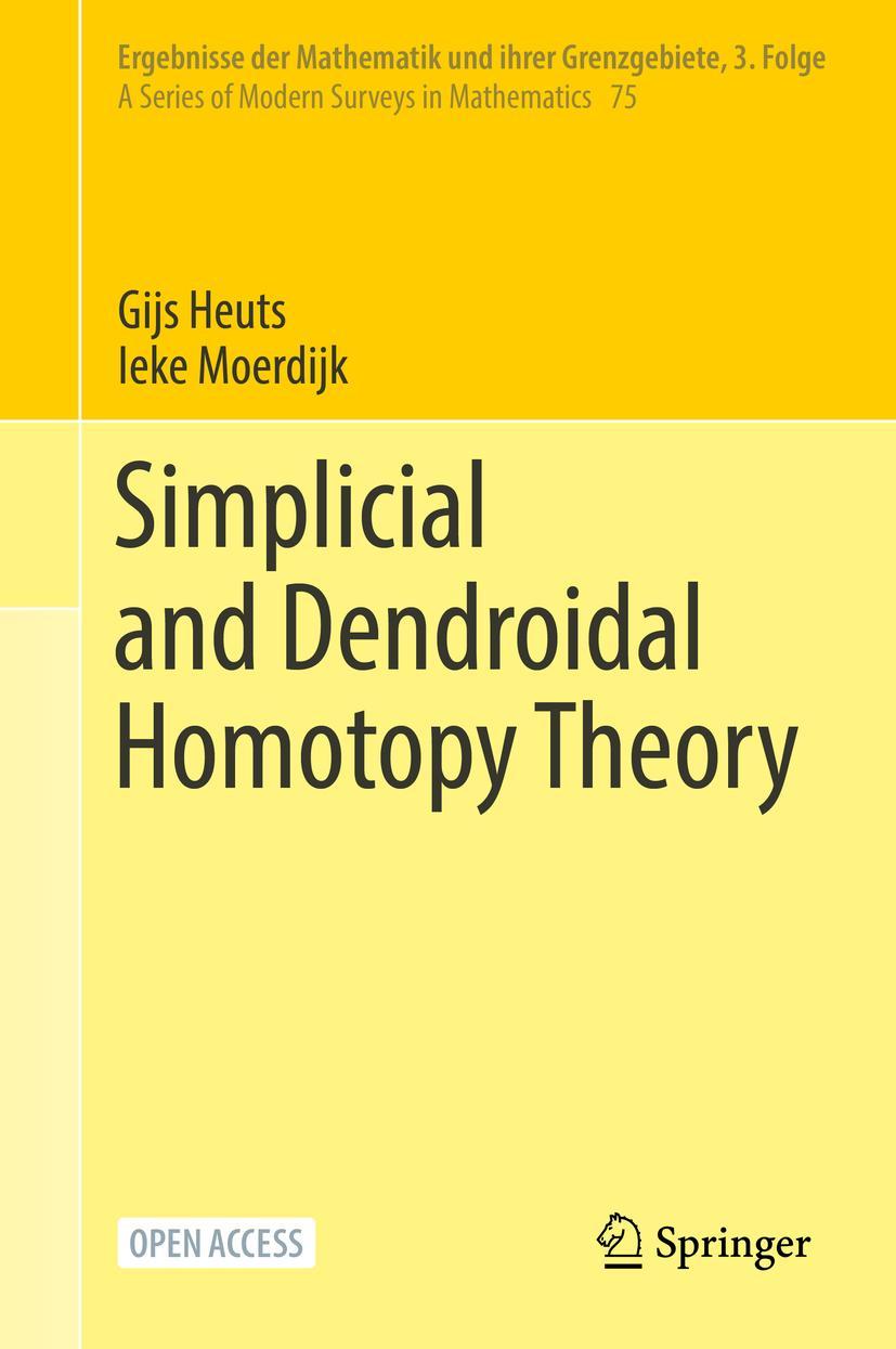 Cover: 9783031104466 | Simplicial and Dendroidal Homotopy Theory | Ieke Moerdijk (u. a.) | xx