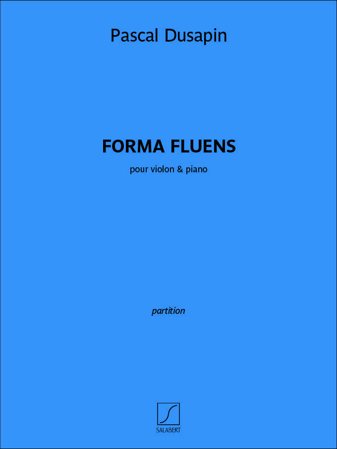 Cover: 9790048061224 | Forma fluens | pour violon &amp; piano | P. Dusapin | Buch