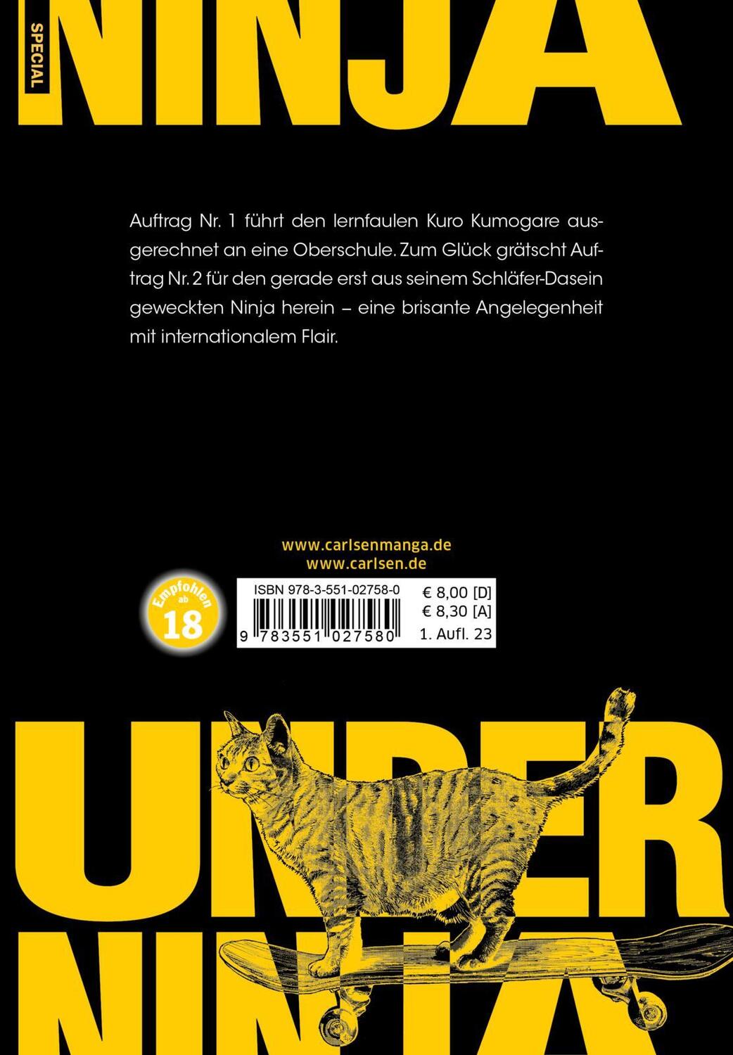 Rückseite: 9783551027580 | Under Ninja 2 | Spannende Ninja-Action im modernen Japan | Hanazawa