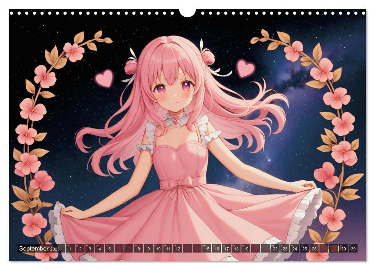 Bild: 9783457145395 | Manga Kalender Sternzeichen (Wandkalender 2025 DIN A3 quer),...