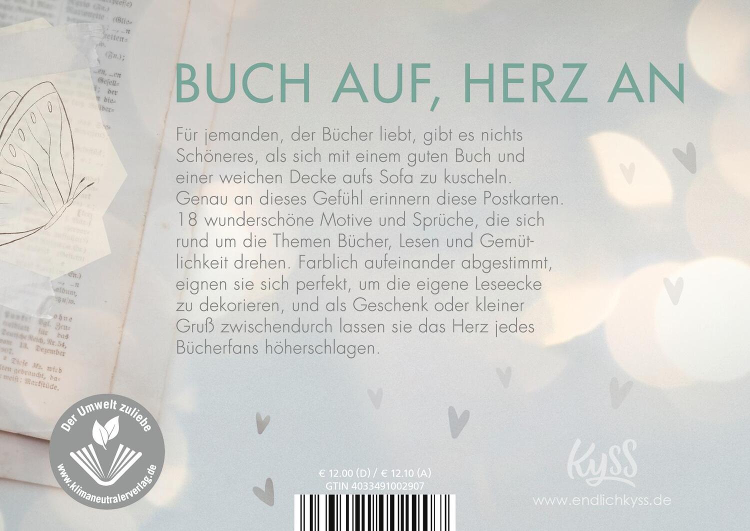 Rückseite: 4033491002907 | Home is where my Books are | Postkarten für alle, die Bücher lieben