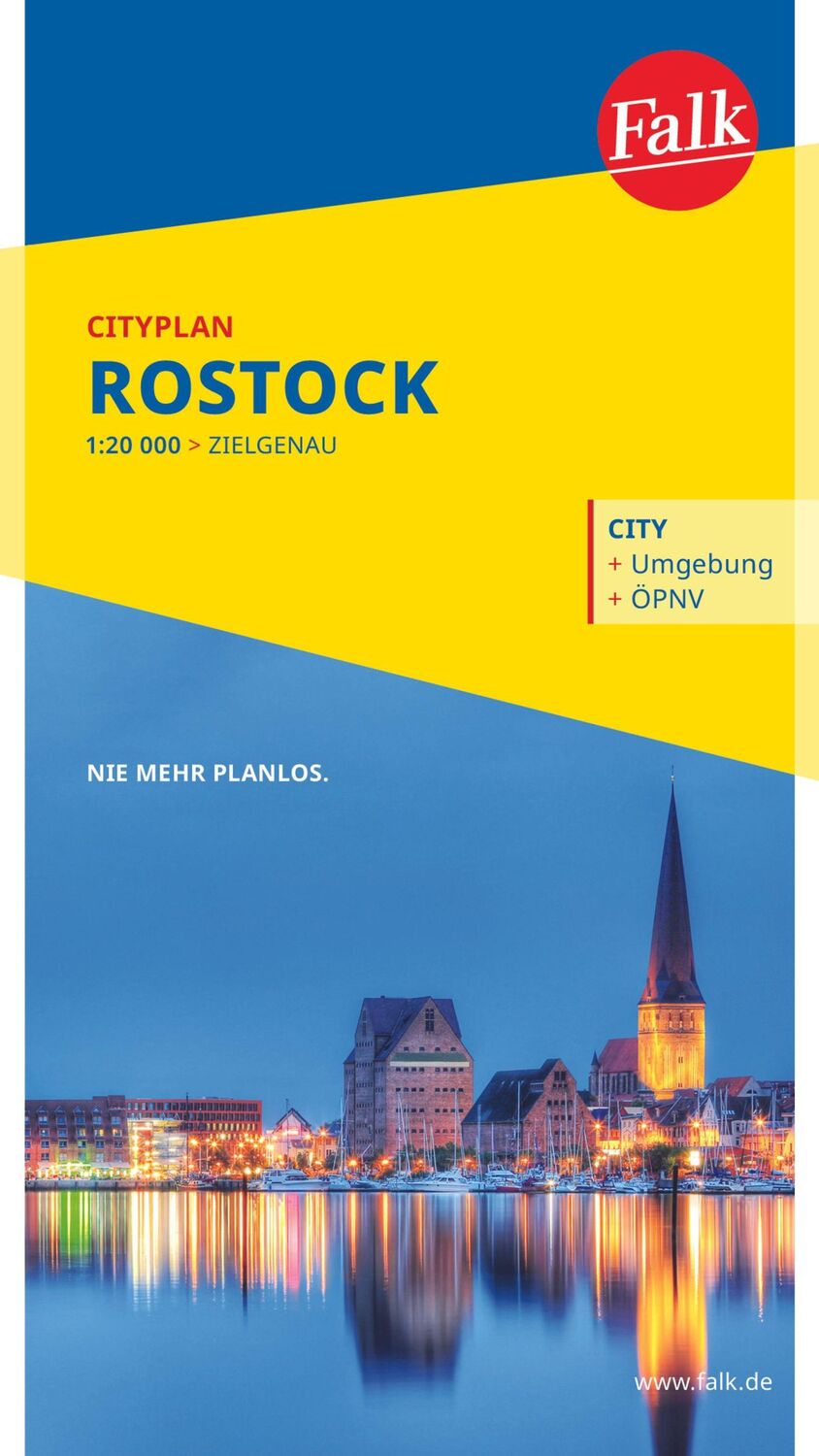 Cover: 9783827900340 | Falk Cityplan Rostock 1:21.000 | (Land-)Karte | Falk Citypläne | 2023