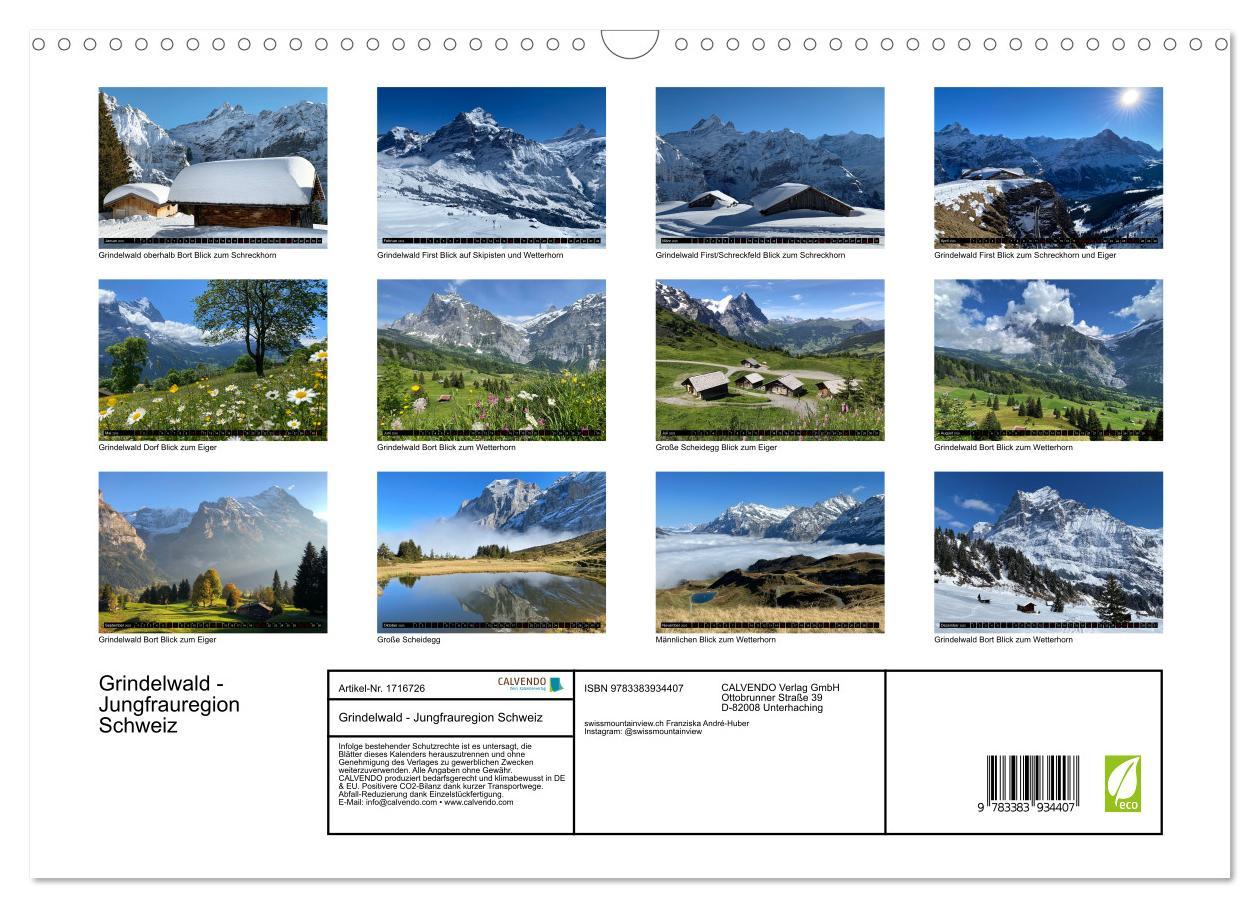 Bild: 9783383934407 | Grindelwald - Jungfrauregion Schweiz (Wandkalender 2025 DIN A3...