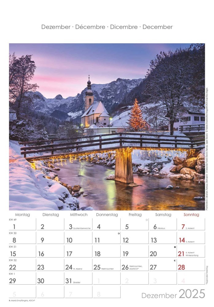 Bild: 4251732341190 | Alpha Edition - Bayern 2025 Bildkalender, 23,7x34cm, Wandkalender...