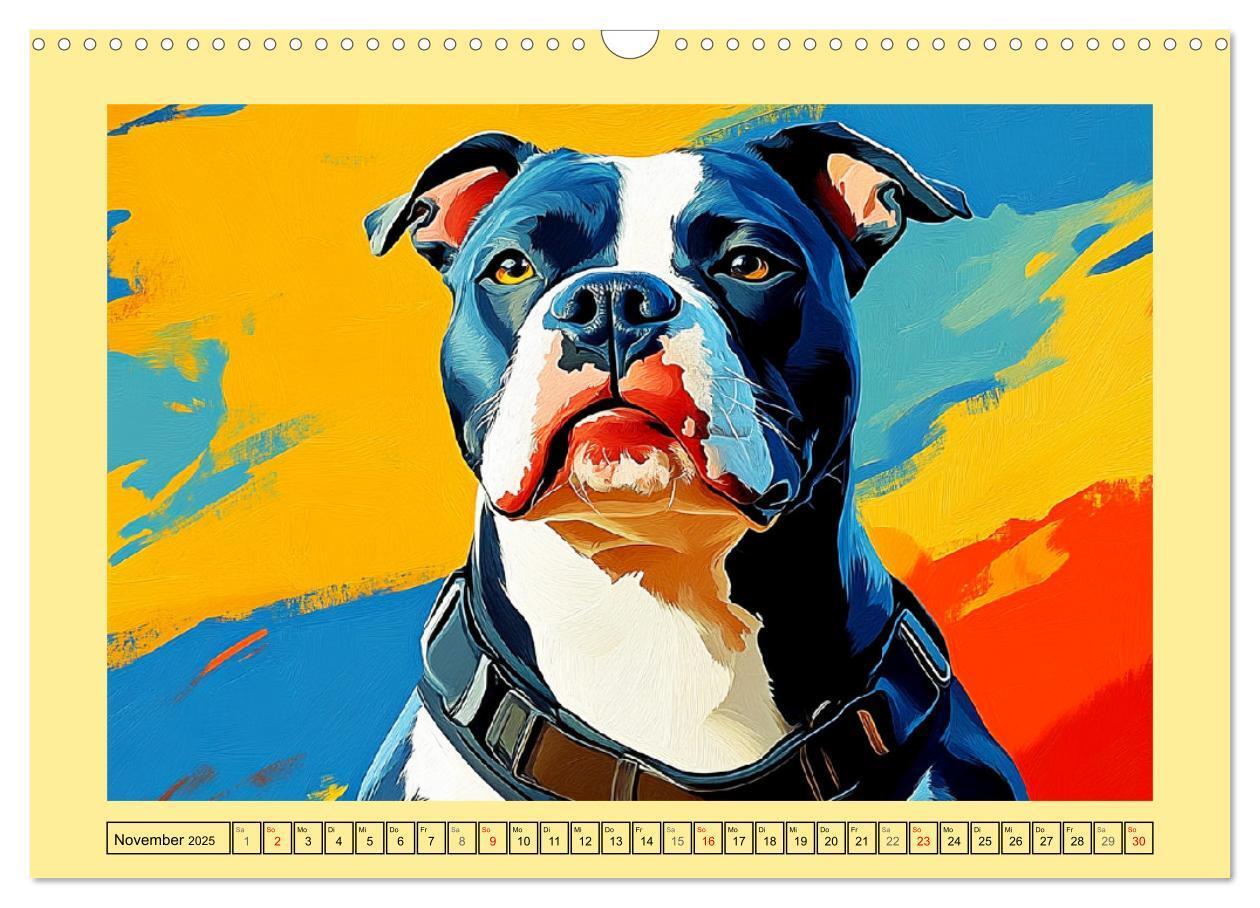 Bild: 9783457202593 | Pit Bulls und Familie. Bunte Bull Breed Schönheiten (Wandkalender...