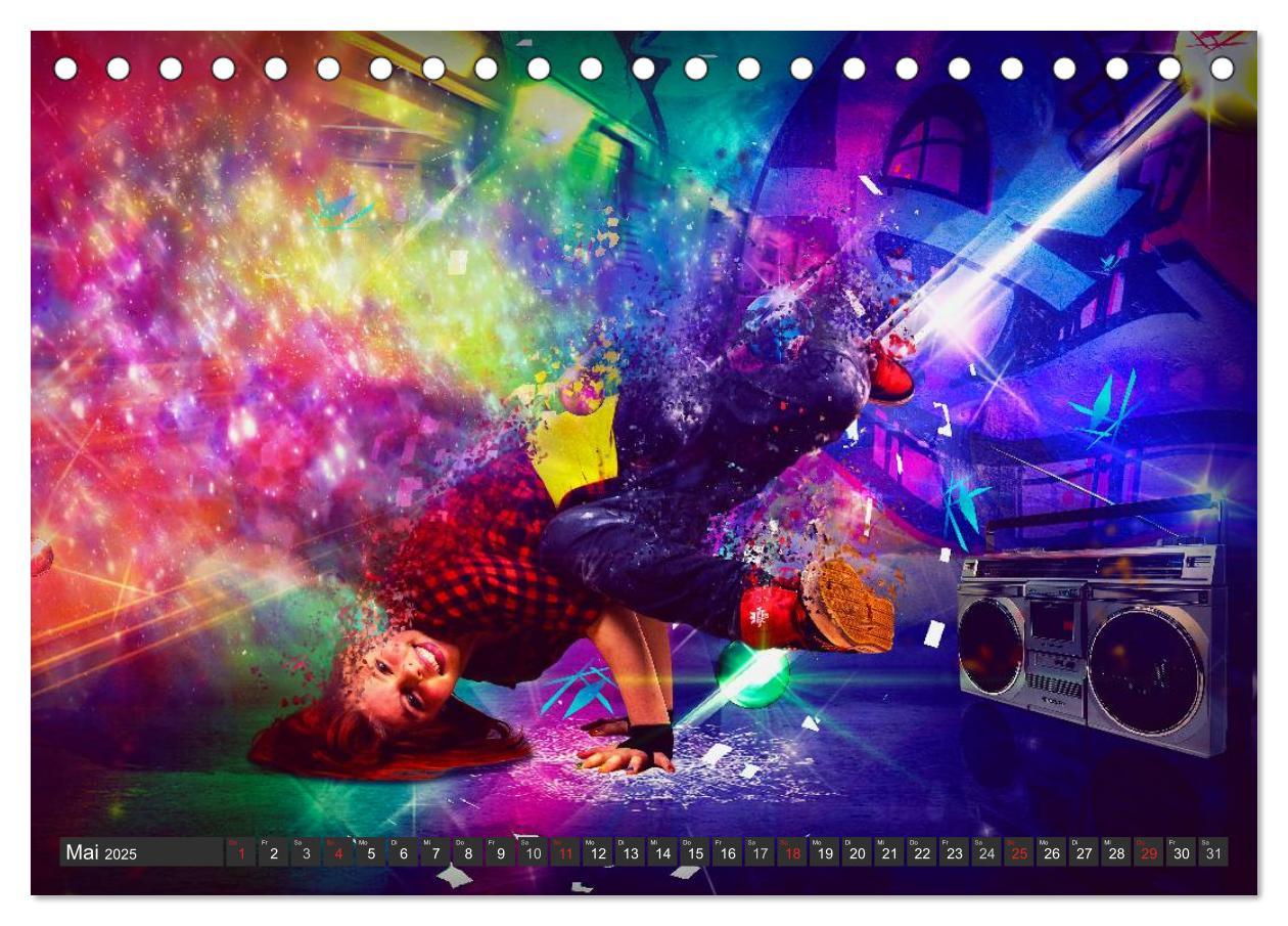 Bild: 9783435606665 | Break Dance (Tischkalender 2025 DIN A5 quer), CALVENDO Monatskalender