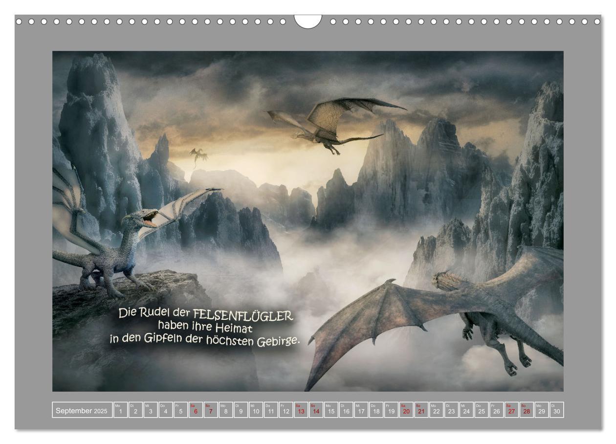 Bild: 9783383987274 | Wo die wilden Drachen wohnen (Wandkalender 2025 DIN A3 quer),...