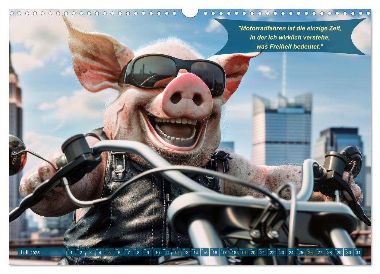 Bild: 9783457166055 | Tierisch lustige Motorradfahrer (Wandkalender 2025 DIN A3 quer),...