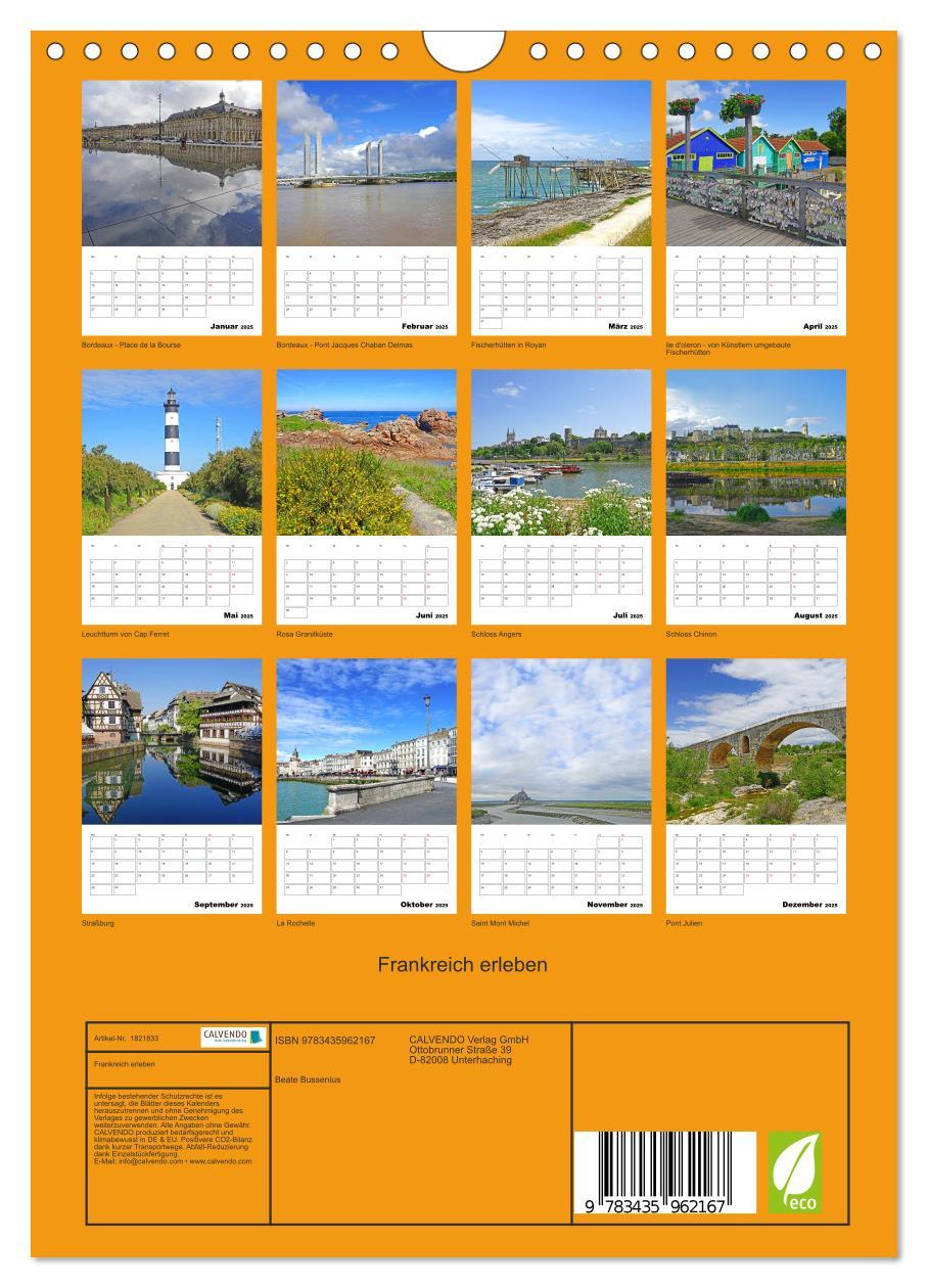 Bild: 9783435962167 | Frankreich erleben (Wandkalender 2025 DIN A4 hoch), CALVENDO...