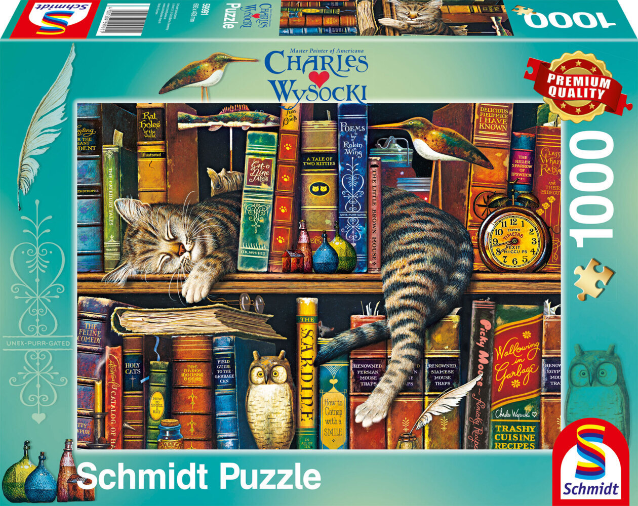 Cover: 4001504599911 | Frederick, der Literat | Puzzle Charles Wysocki 1.000 Teile | Spiel