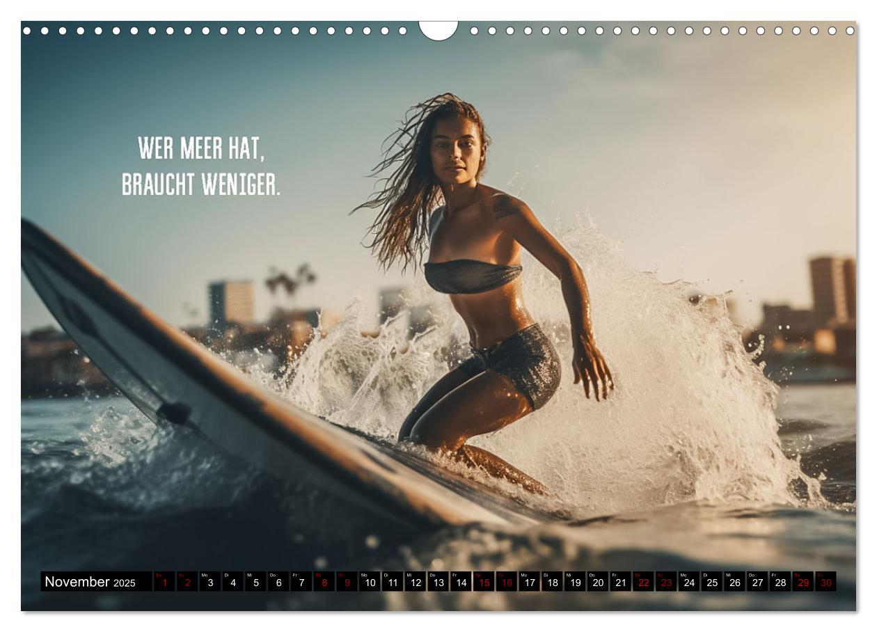 Bild: 9783383903311 | Motivation und Surfen (Wandkalender 2025 DIN A3 quer), CALVENDO...