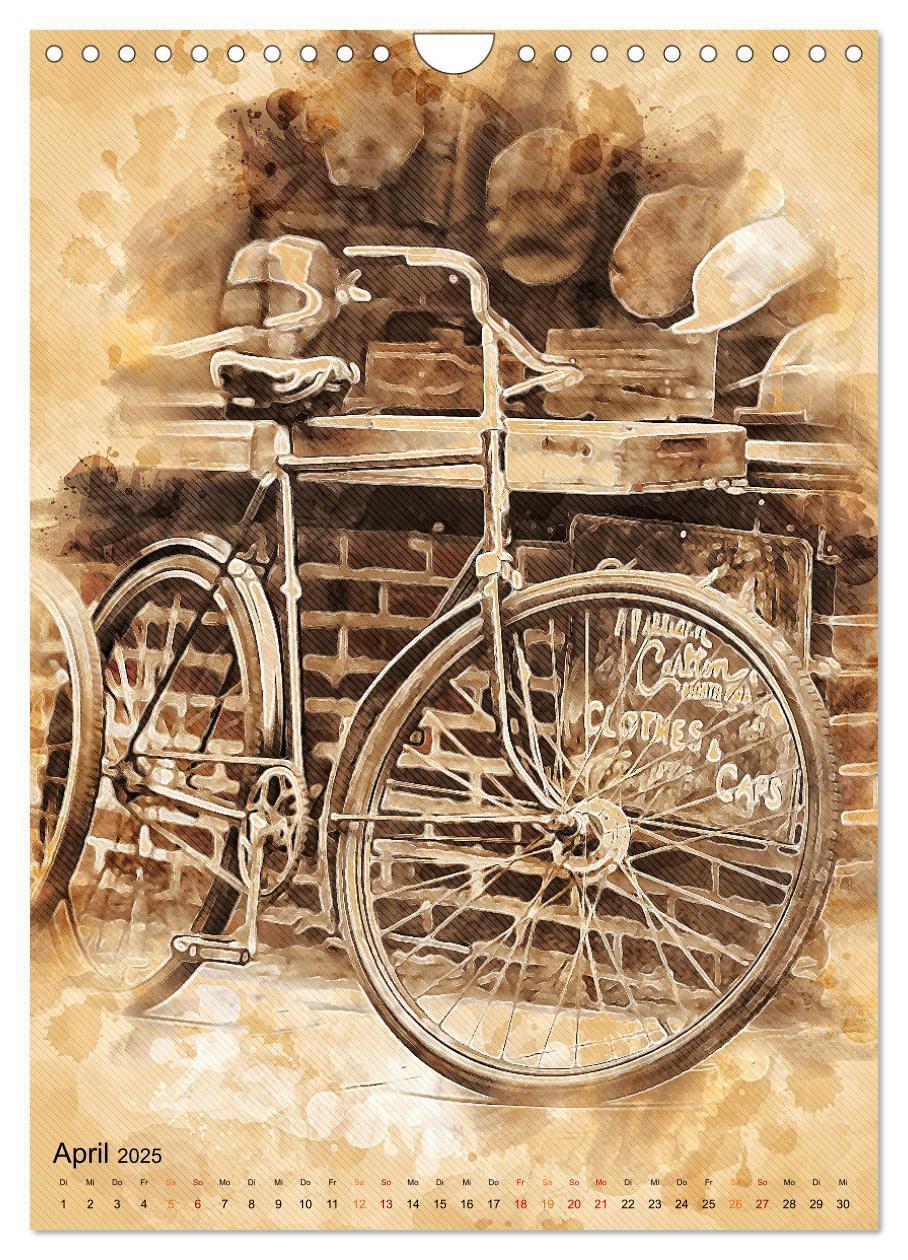 Bild: 9783435930678 | Fahrrad - Retro-Kalender (Wandkalender 2025 DIN A4 hoch), CALVENDO...