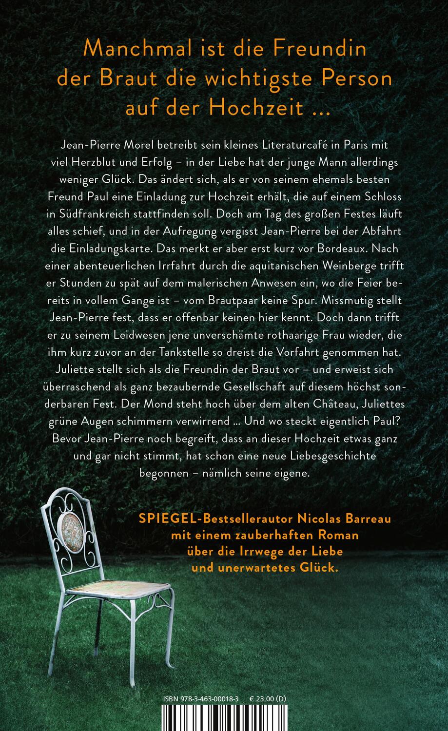 Rückseite: 9783463000183 | Die Freundin der Braut | Roman Romantische Komödie in Südfrankreich