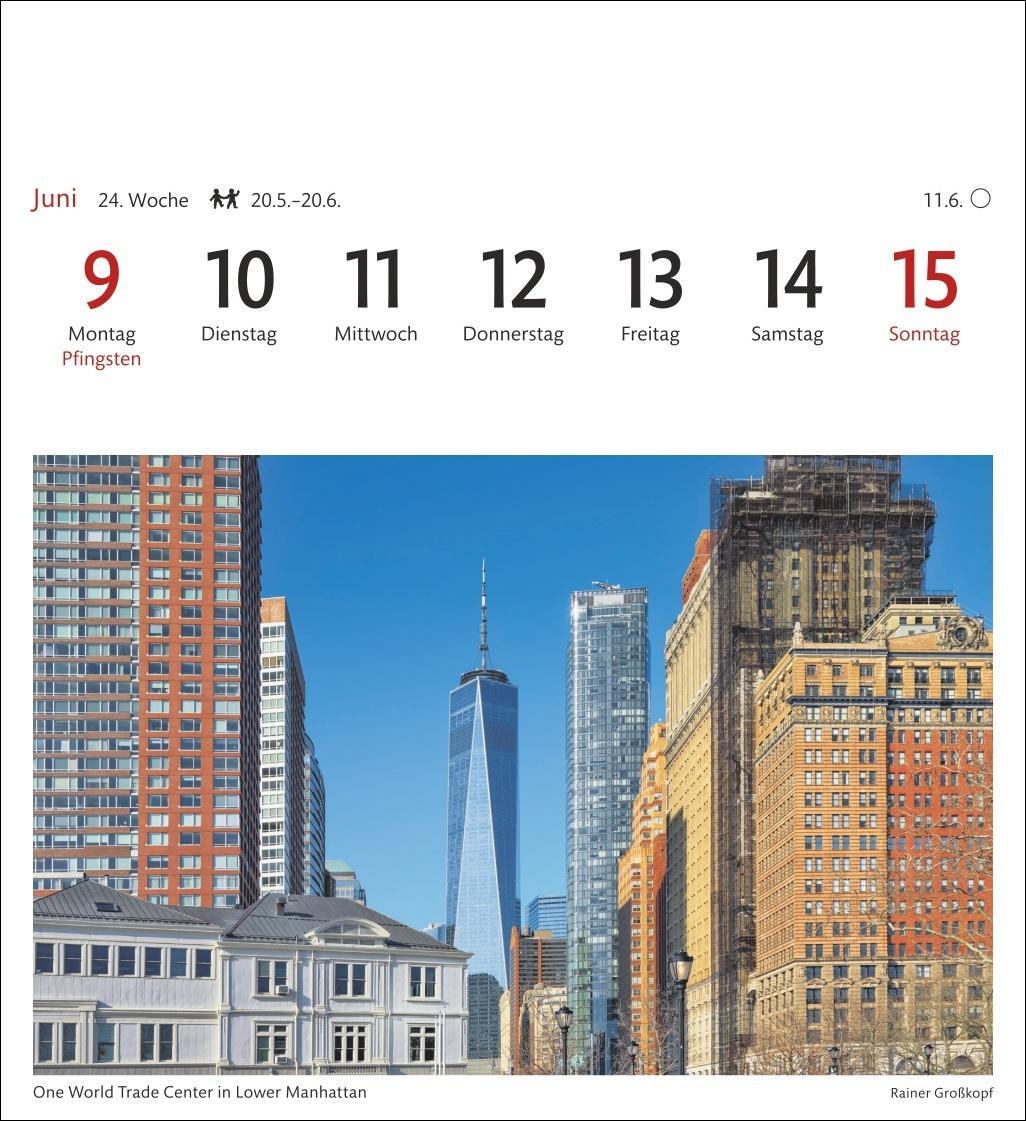 Bild: 9783840033407 | New York Sehnsuchtskalender 2025 - Wochenkalender mit 53 Postkarten