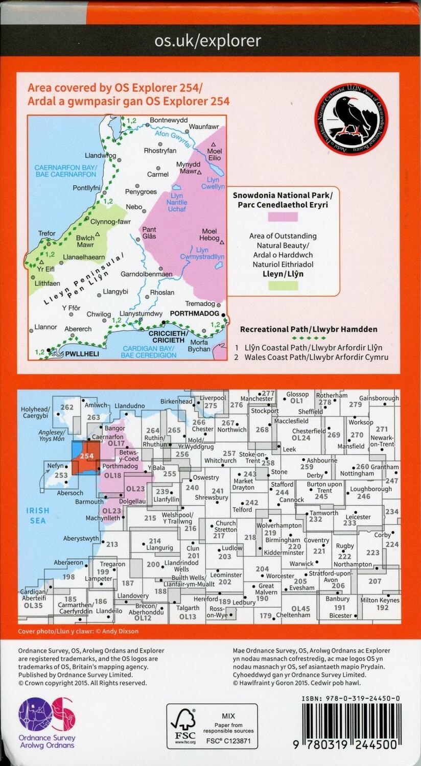 Bild: 9780319244500 | Lleyn Peninsula East | Ordnance Survey | (Land-)Karte | Englisch