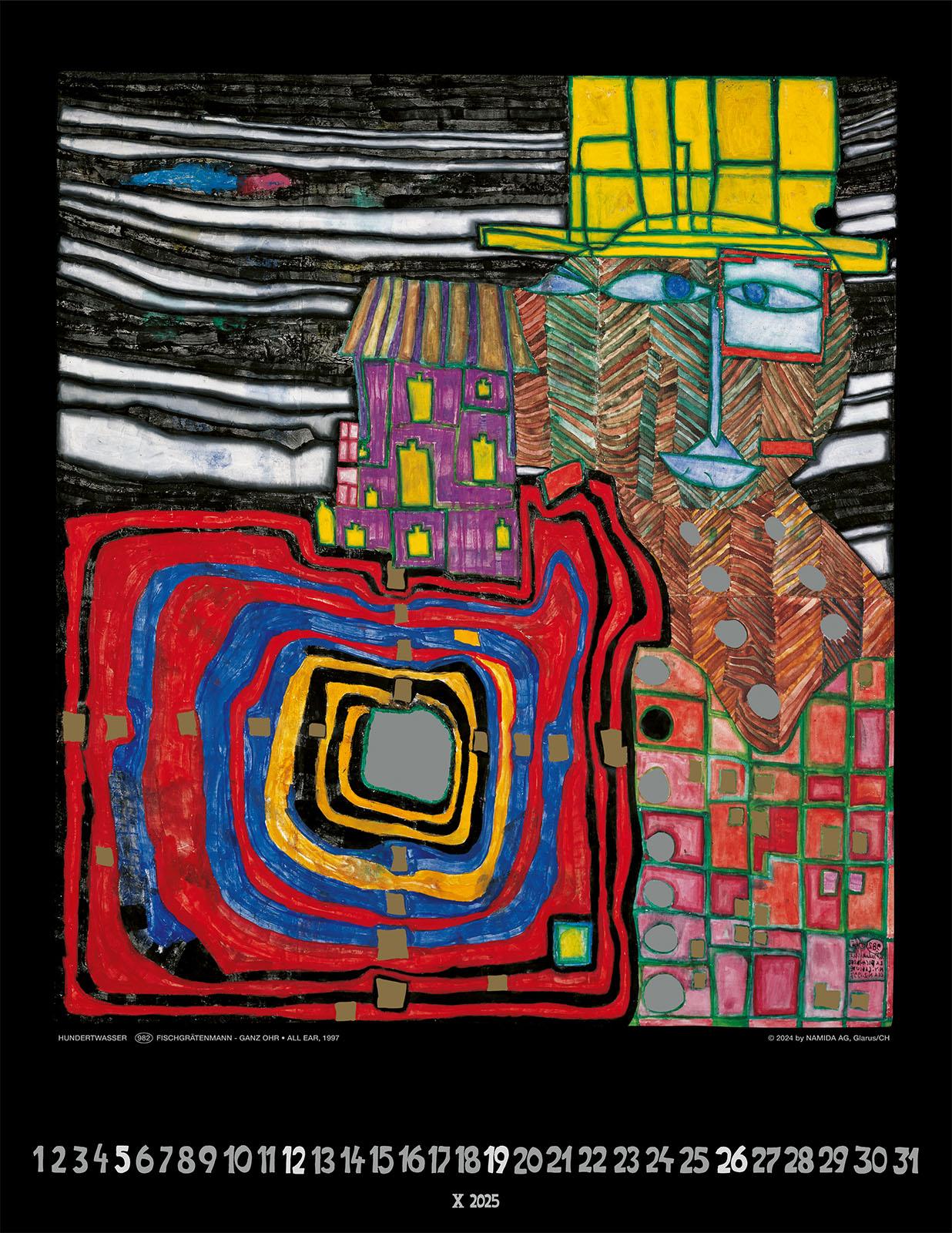 Bild: 9783910430136 | Hundertwasser Art Calendar 2025 | Wörner Verlag GmbH | Kalender | 2025