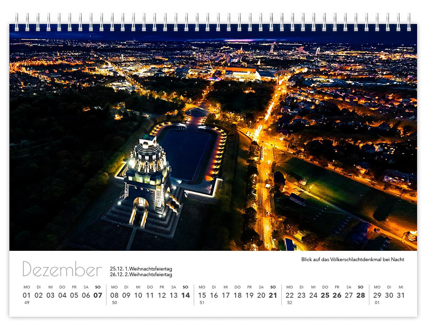 Bild: 9783910680814 | Kalender Leipzig kompakt 2025 | 21 x 15 cm weißes Kalendarium | 2025