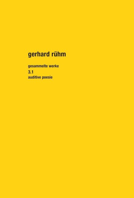 Cover: 9783882215205 | Auditive Poesie | Gerhard Rühm | Buch | 933 S. | Deutsch | 2013