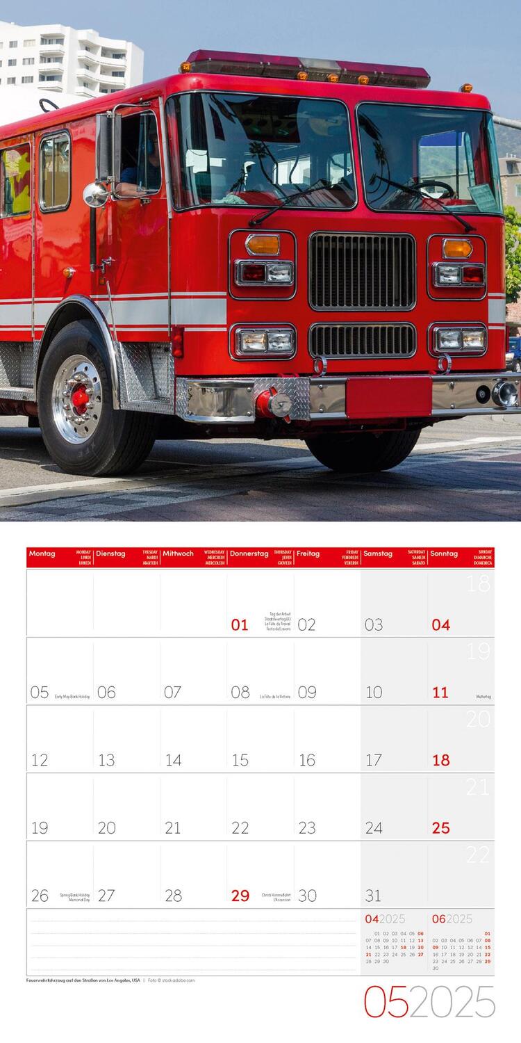 Bild: 9783838445175 | Feuerwehr Kalender 2025 - 30x30 | Ackermann Kunstverlag | Kalender