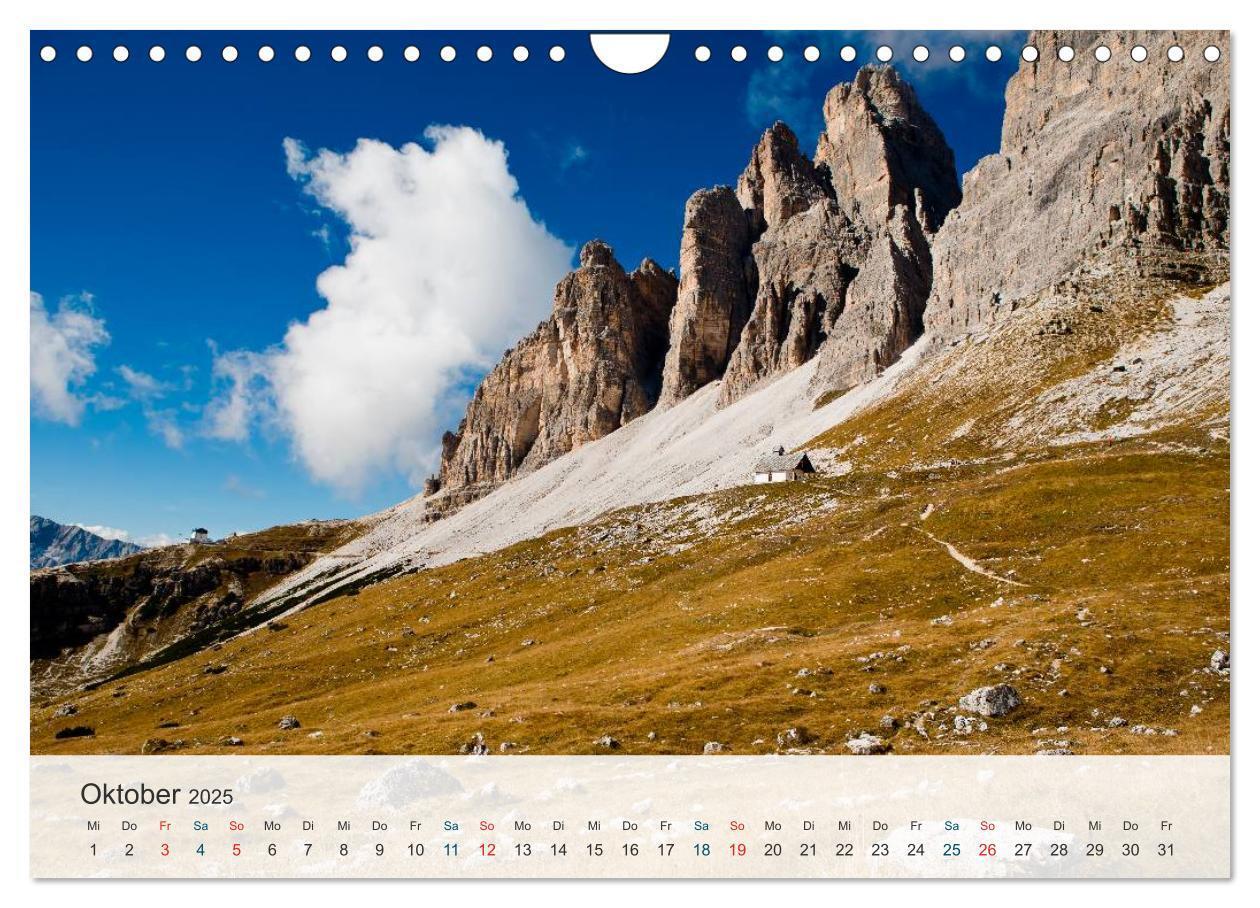 Bild: 9783383786525 | Dolomiten - Rundreise um Drei Zinnen (Wandkalender 2025 DIN A4...