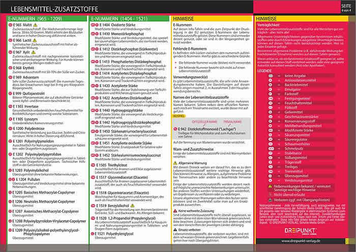 Bild: 9783864487286 | Info-Tafel-Set Lebensmittel-Zusatzstoffe | Schulze Media GmbH | 4 S.