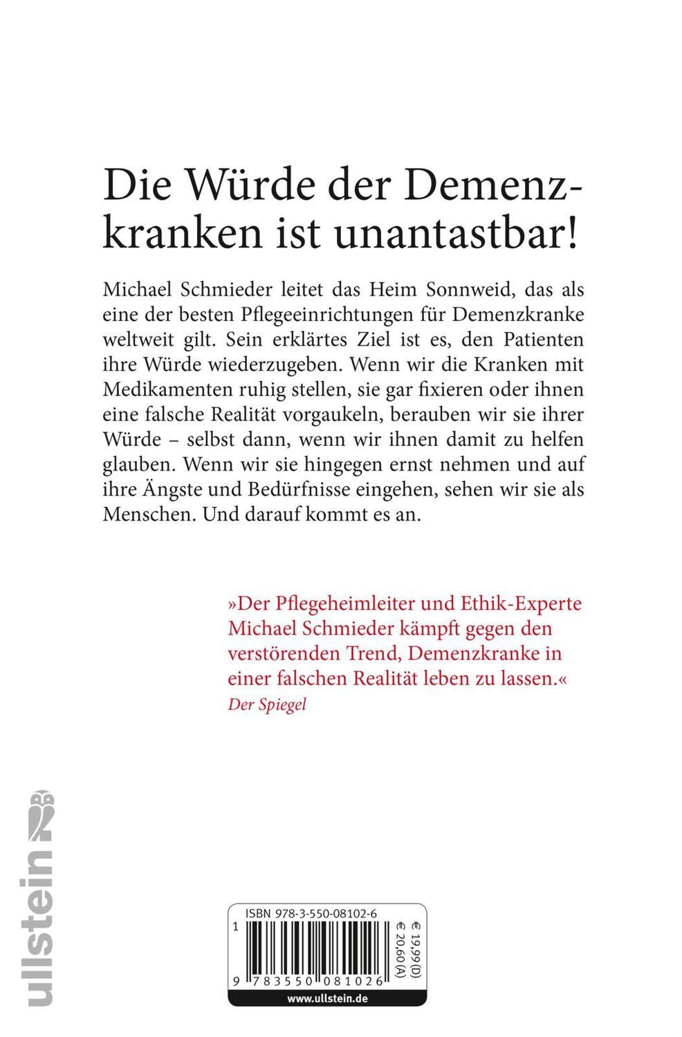 Rückseite: 9783550081026 | Dement, aber nicht bescheuert | Michael Schmieder (u. a.) | Buch