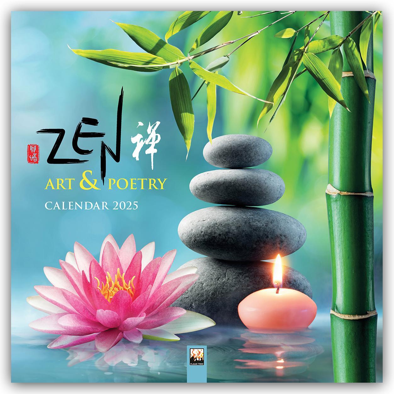 Cover: 9781835620168 | Zen Art &amp; Poetry - Zen Kunst und Poesie 2025 | Tree Flame | Kalender