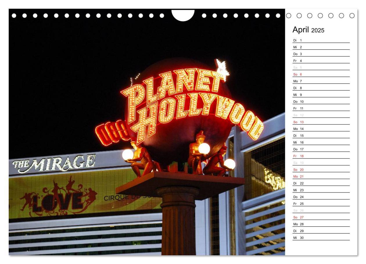 Bild: 9783435472031 | LAS VEGAS - by night (Wandkalender 2025 DIN A4 quer), CALVENDO...