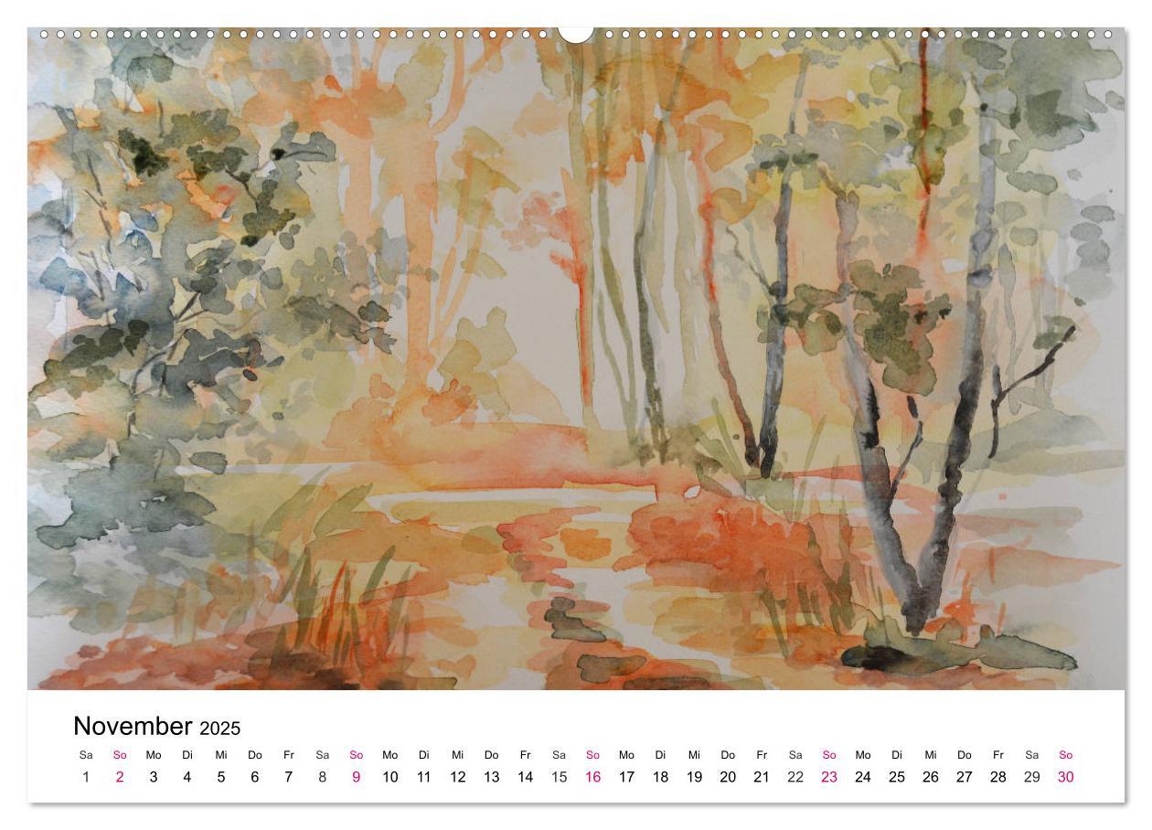 Bild: 9783435494019 | Mit Aquarellen durch das Jahr (hochwertiger Premium Wandkalender...