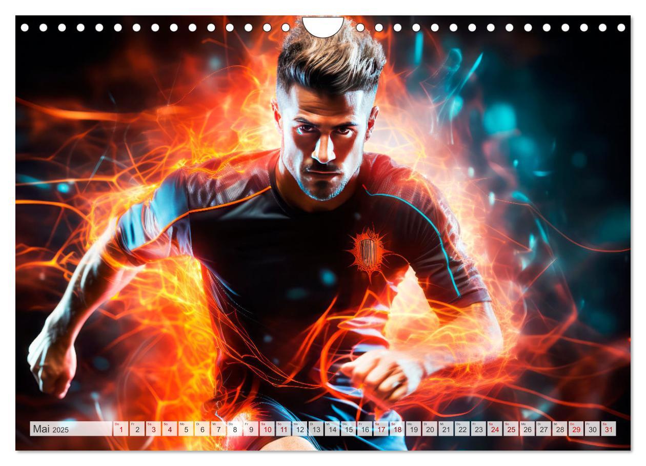 Bild: 9783383841644 | FUßBALLFIEBER Dynamische Szenen (Wandkalender 2025 DIN A4 quer),...