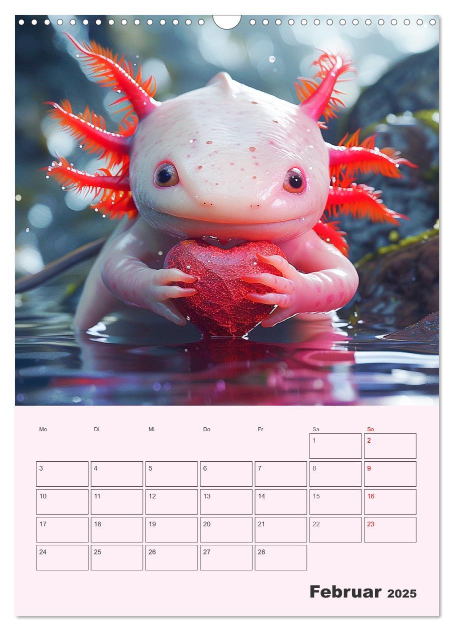 Bild: 9783383807671 | Axolotl. Lustiger Schwanzlurch mit Superkräften (Wandkalender 2025...