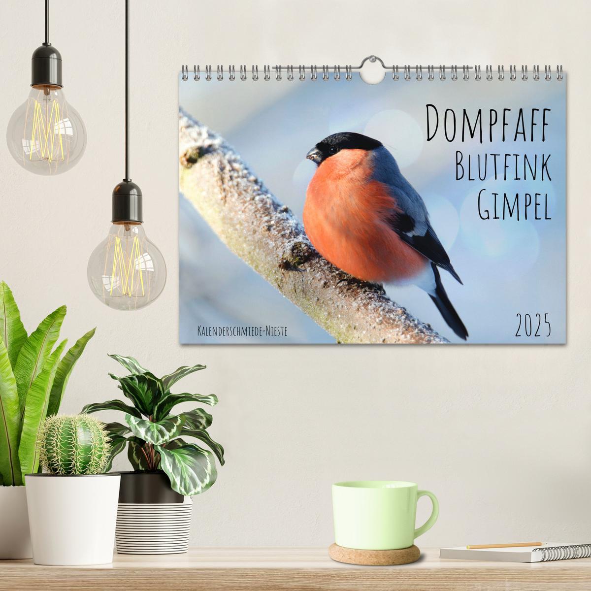 Bild: 9783435080915 | Dompfaff, Blutfink, Gimpel (Wandkalender 2025 DIN A4 quer),...