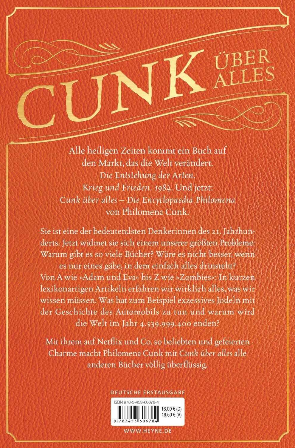 Bild: 9783453606784 | Cunk über alles - Die Encyclopaedia Philomena | Philomena Cunk | Buch