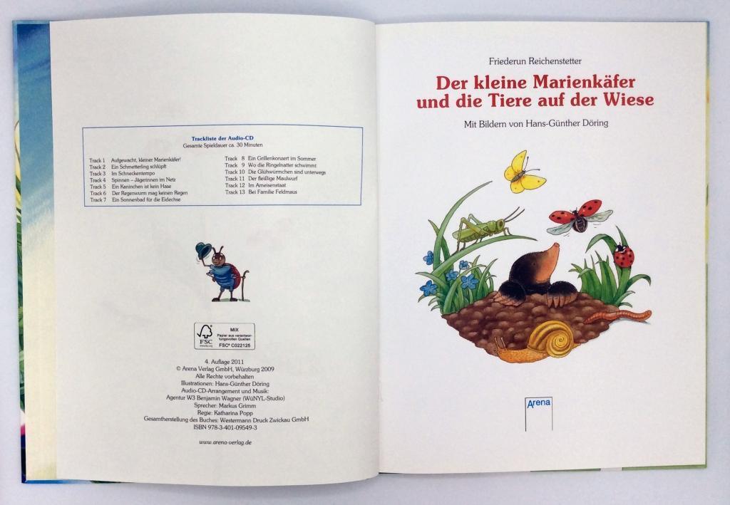 Bild: 9783401095493 | Der kleine Marienkäfer und die Tiere auf der Wiese | Buch | Audio-CD