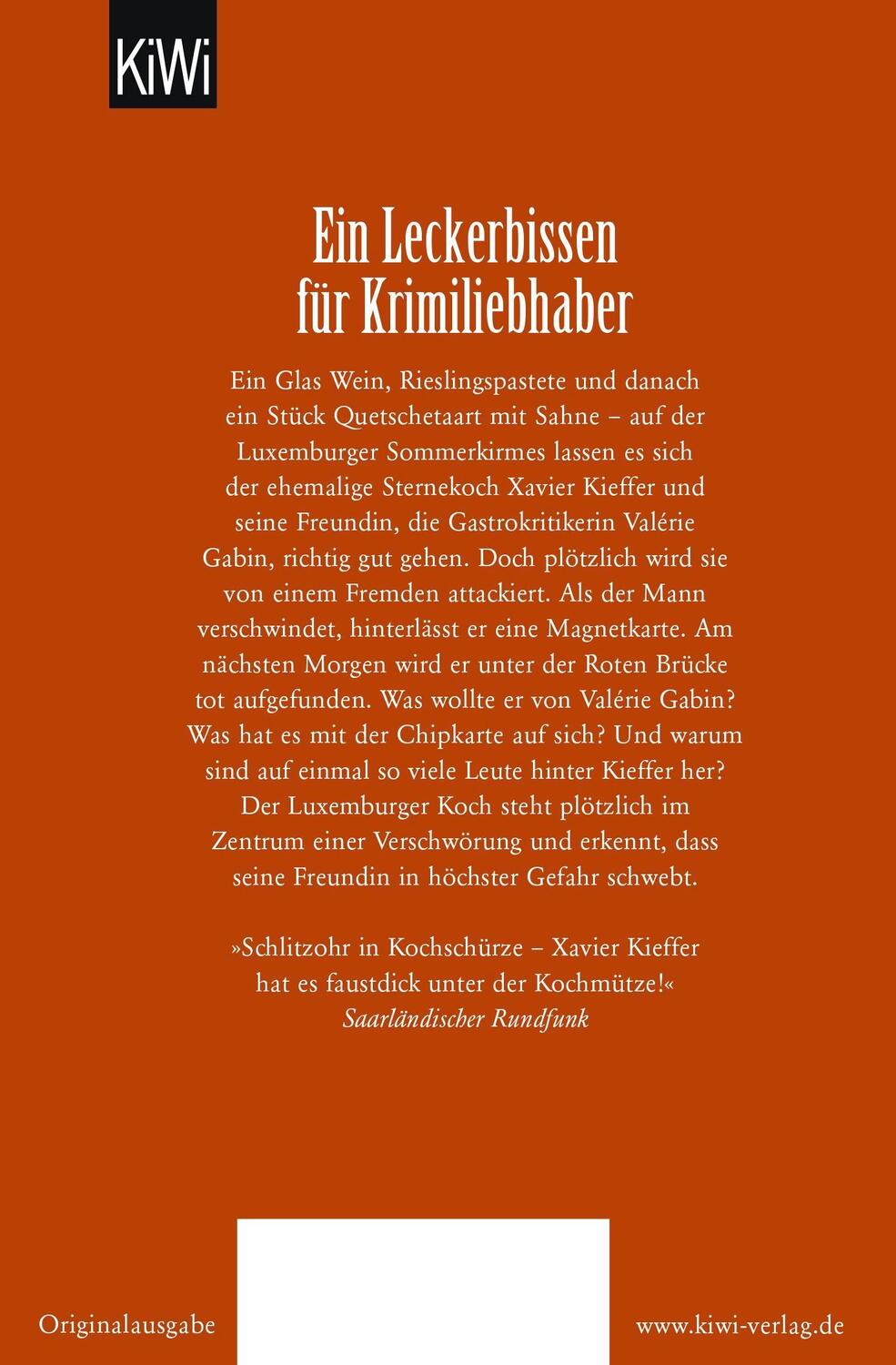 Rückseite: 9783462045338 | Letzte Ernte | Ein kulinarischer Krimi. Xavier Kieffers dritter Fall