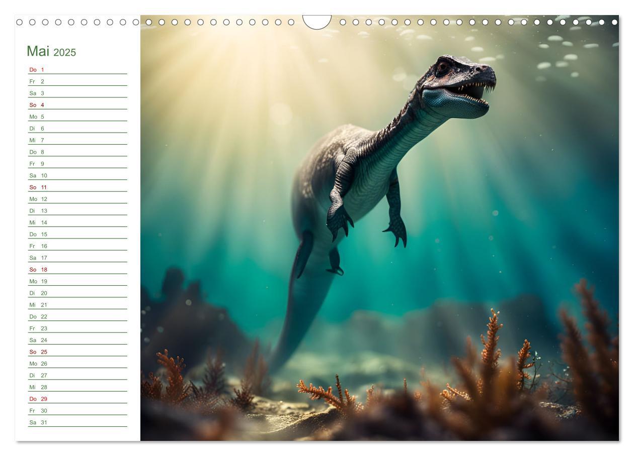 Bild: 9783383864056 | KI Dinosaurier - Herrscher der Lüfte, Land und Meer (Wandkalender...