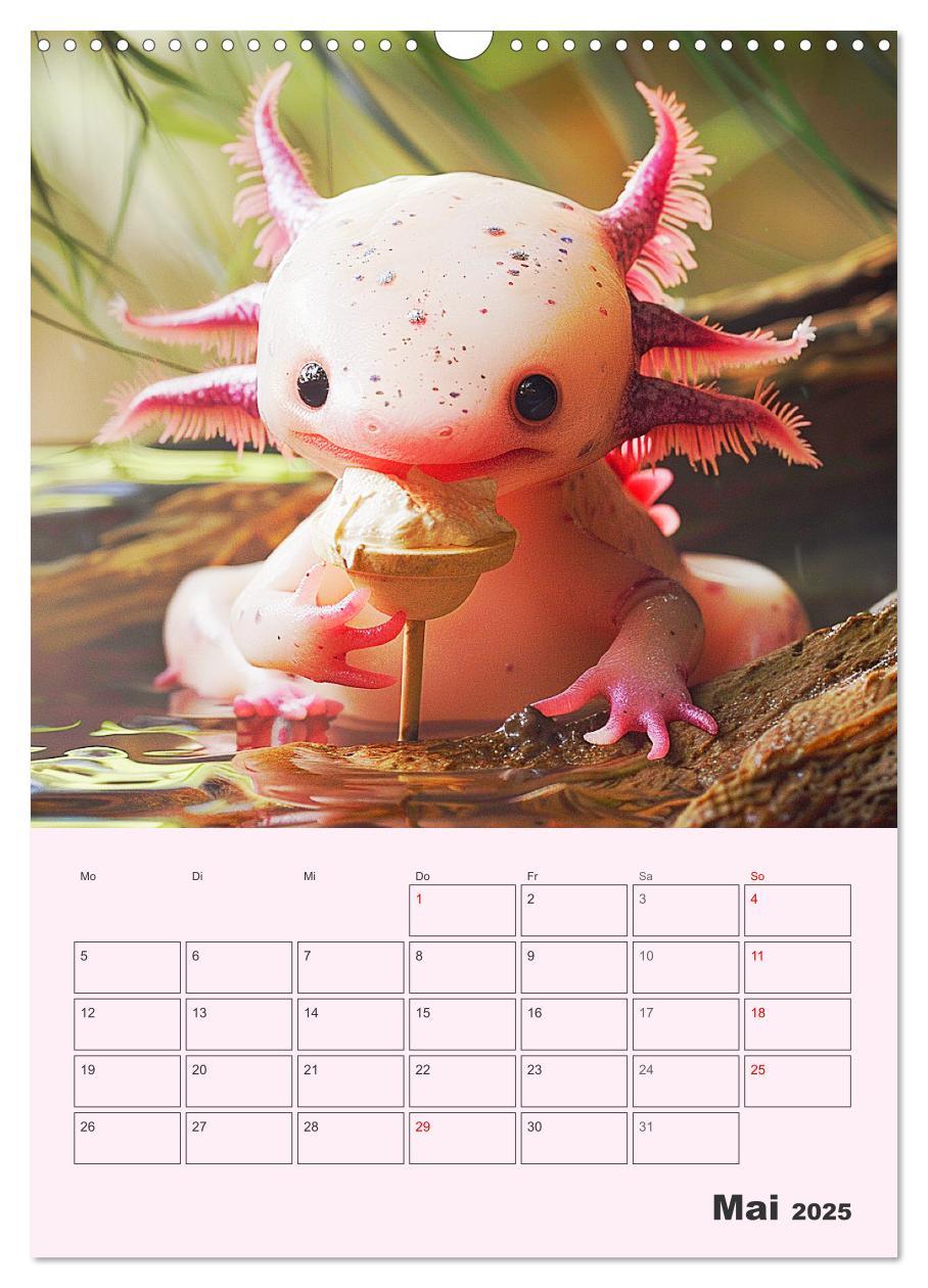 Bild: 9783383807671 | Axolotl. Lustiger Schwanzlurch mit Superkräften (Wandkalender 2025...