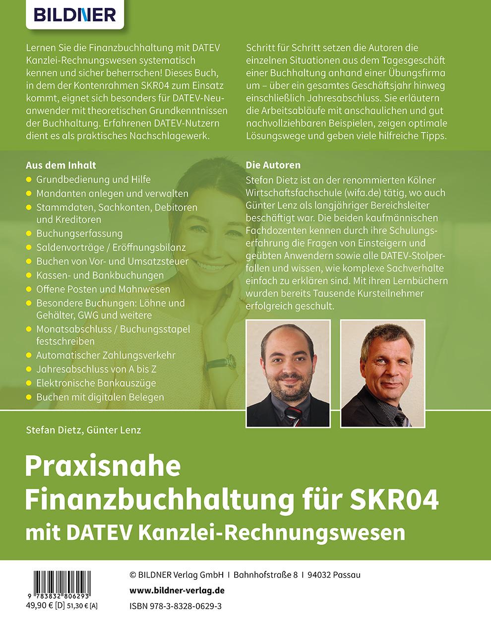 Rückseite: 9783832806293 | Praxisnahe Finanzbuchhaltung für SKR04 mit DATEV...