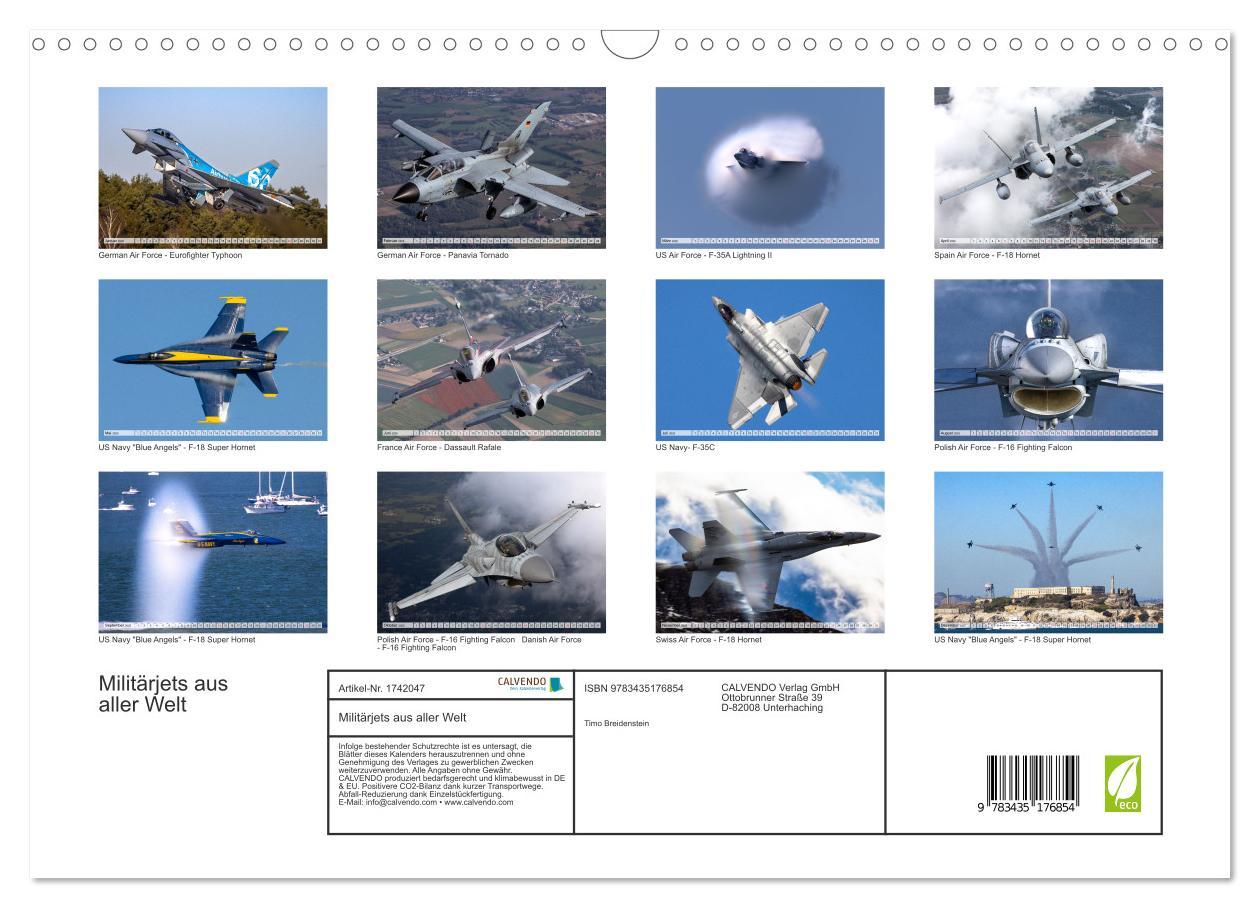 Bild: 9783435176854 | Militärjets aus aller Welt (Wandkalender 2025 DIN A3 quer),...