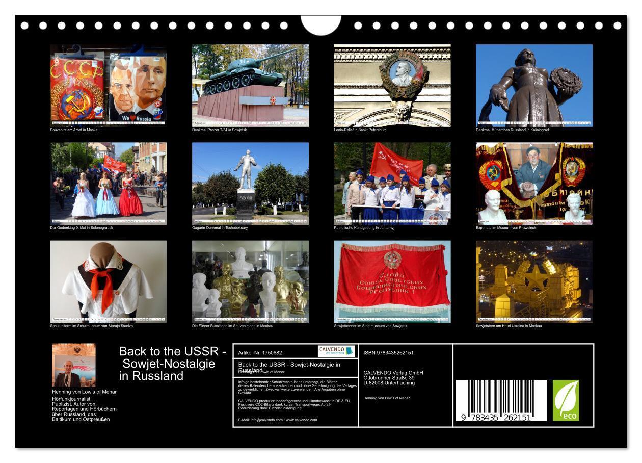 Bild: 9783435262151 | Back to the USSR - Sowjet-Nostalgie in Russland (Wandkalender 2025...