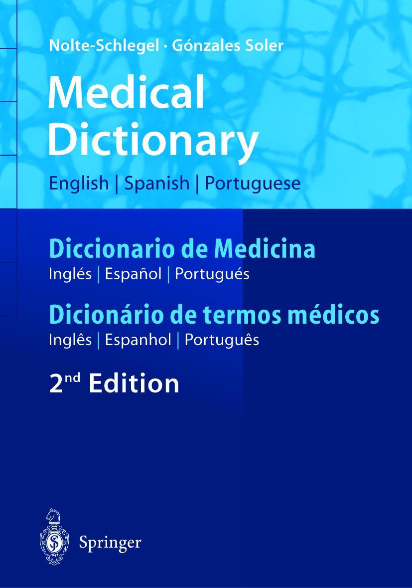 Cover: 9783540205616 | Medical Dictionary/Diccionario de Medicina/Dicionário de termos...