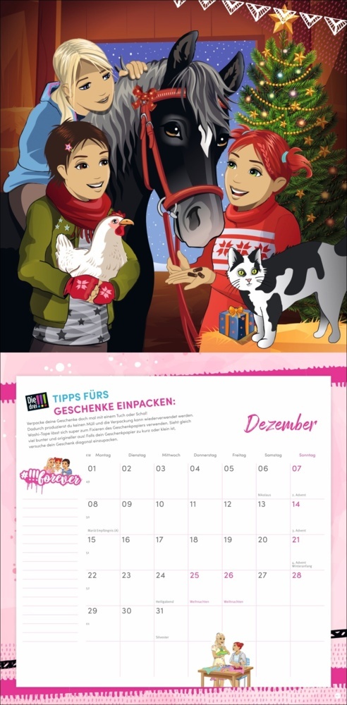 Bild: 9783756409044 | Die drei !!! Broschurkalender 2025 | Kalender | 28 S. | Deutsch | 2025