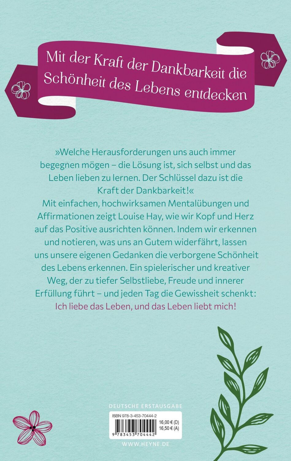 Bild: 9783453704442 | Liebesbriefe an dein Leben | Louise Hay | Taschenbuch | 144 S. | 2022