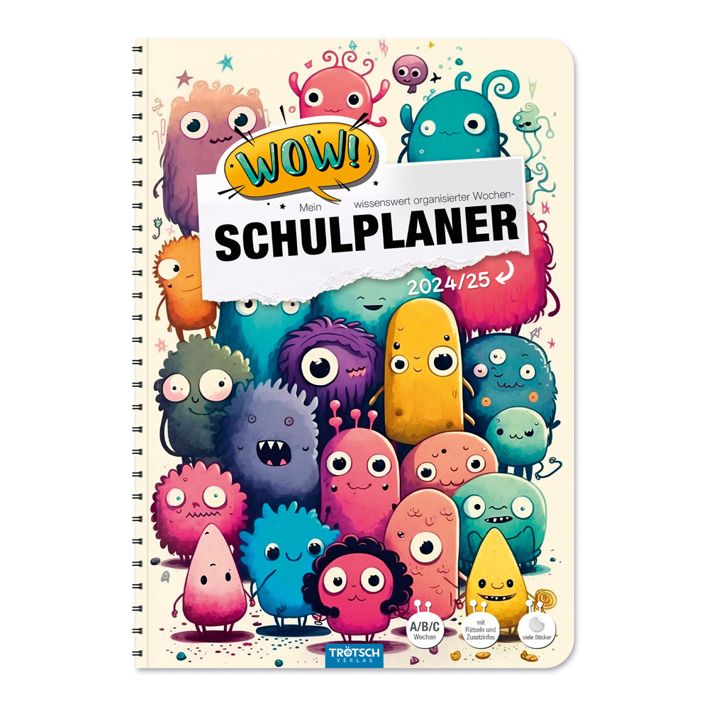 Cover: 9783988023209 | Trötsch Schulplaner WOW Funny Friends 24/25 | Co.KG | Taschenbuch