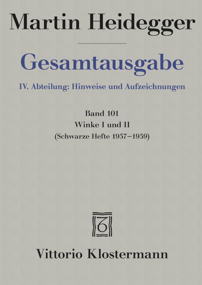 Cover: 9783465017349 | Winke I und II | Schwarze Hefte 1957-1959 | Martin Heidegger | Buch