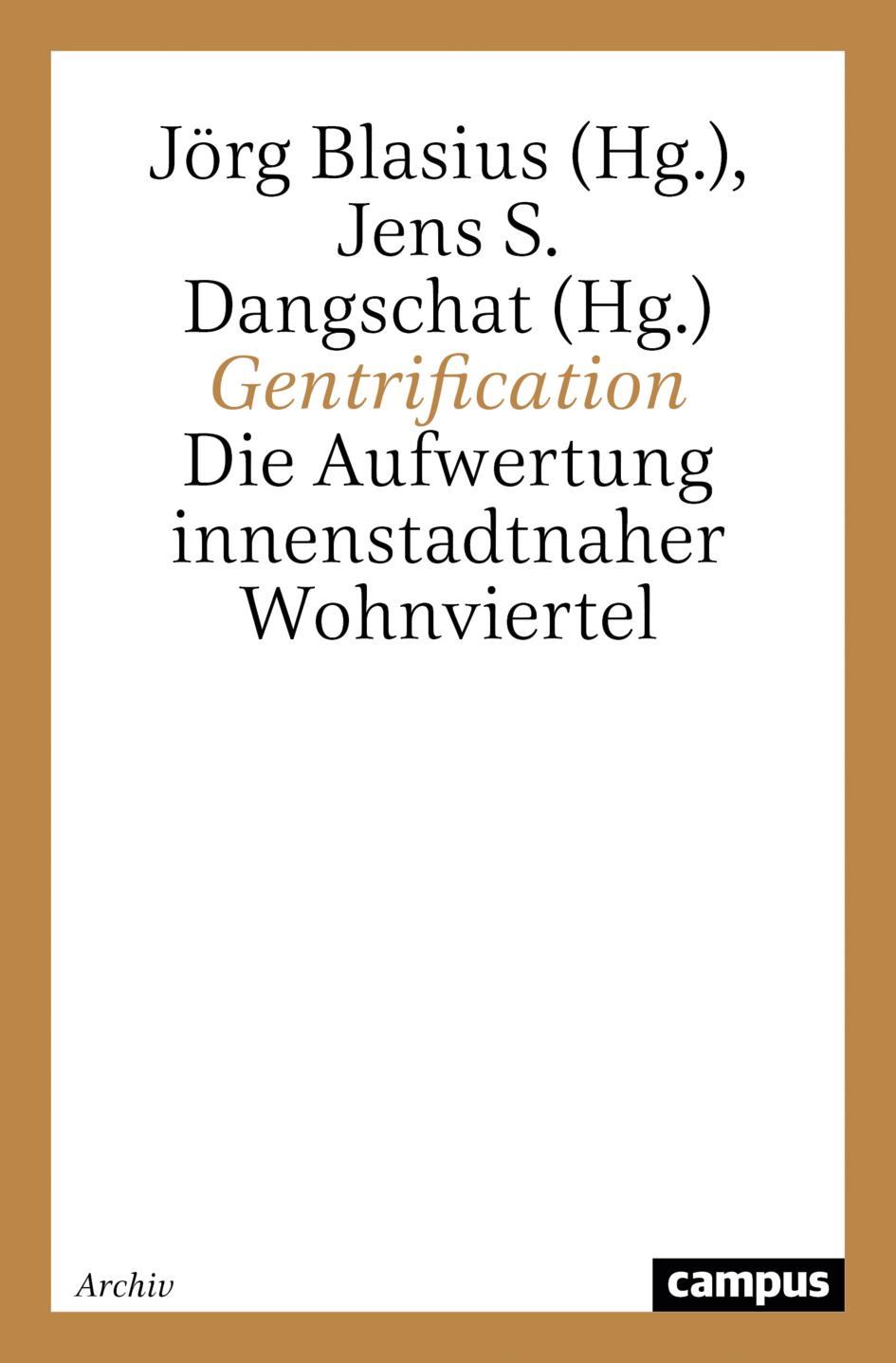 Cover: 9783593343617 | Gentrification | Die Aufwertung innenstadtnaher Wohnviertel | Buch