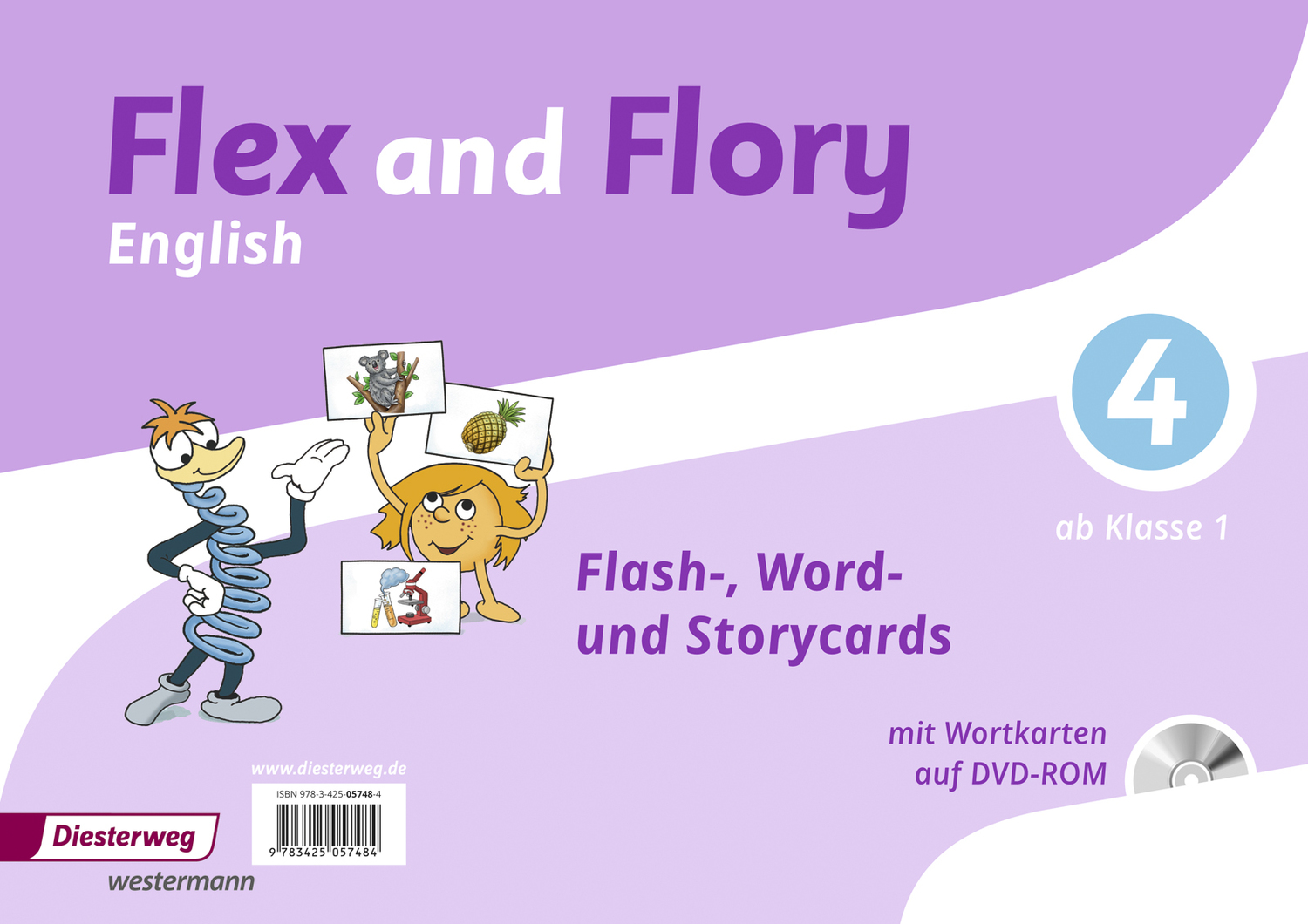 Cover: 9783425057484 | Flex and Flory 1-4 - Ausgabe 2017 | Flash-Word-Storycards 4 | Englisch